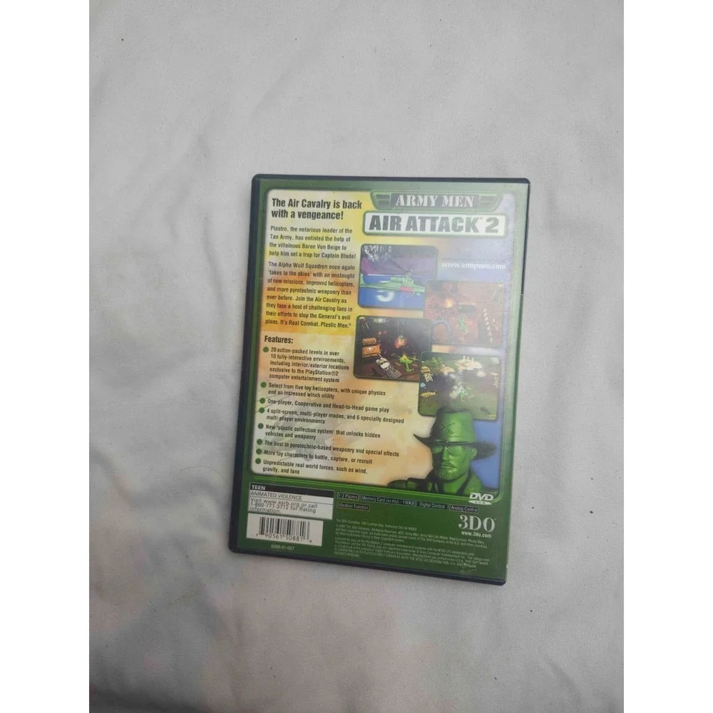 Army Men: Air Attack 2 (Sony PlayStation 2, 2001) Complete Manual